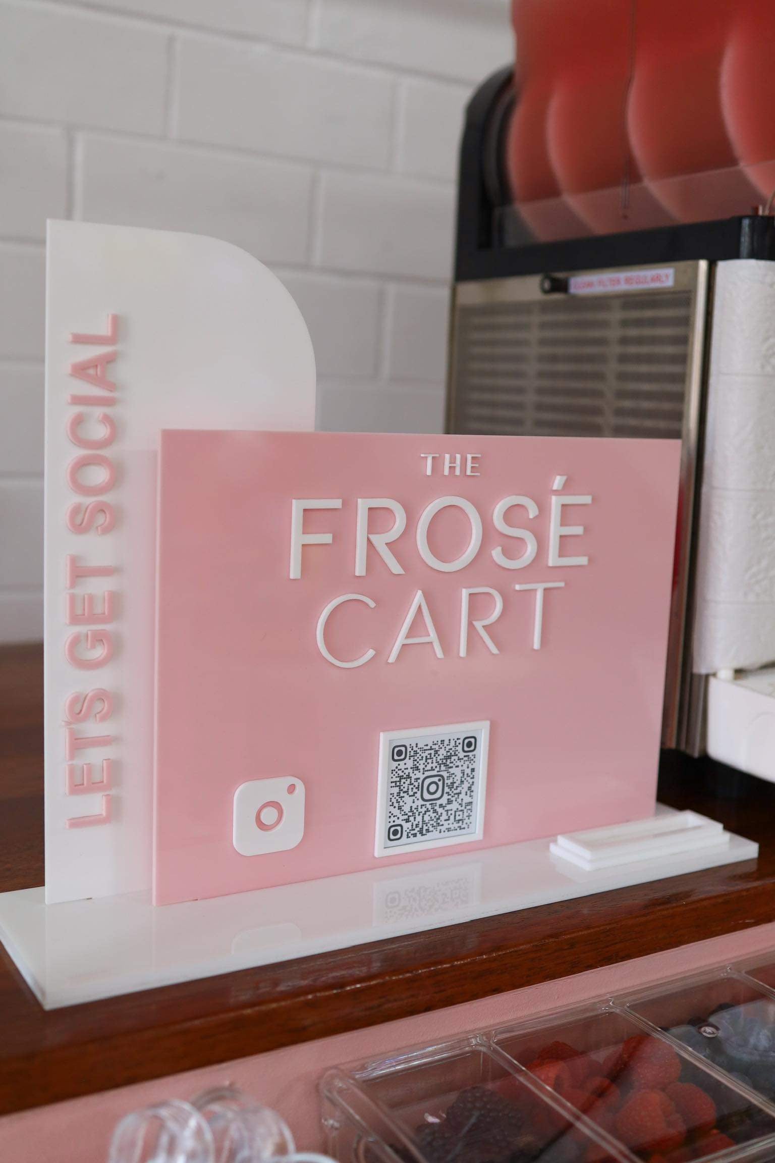 Extra Large QR Code Sign & Business Card Holder