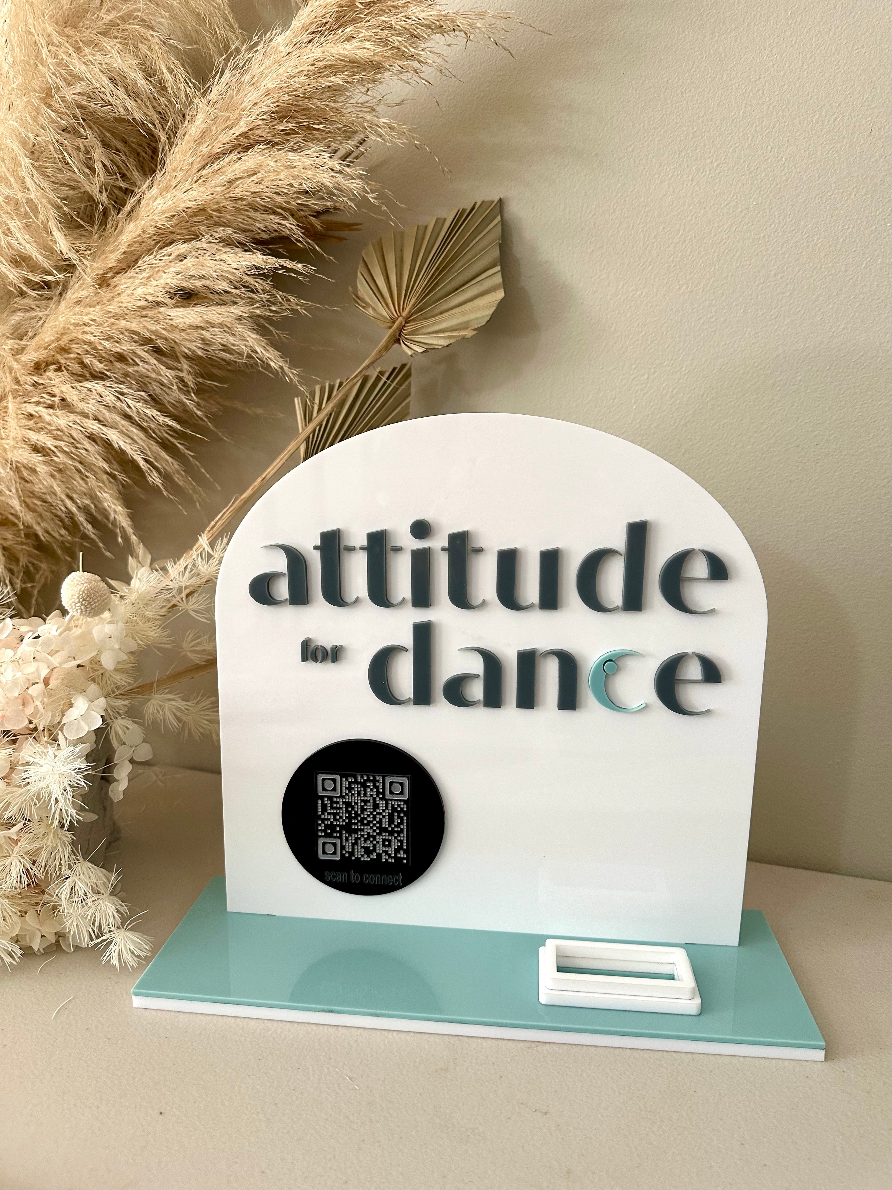QR Code Stand & Business Card Holder