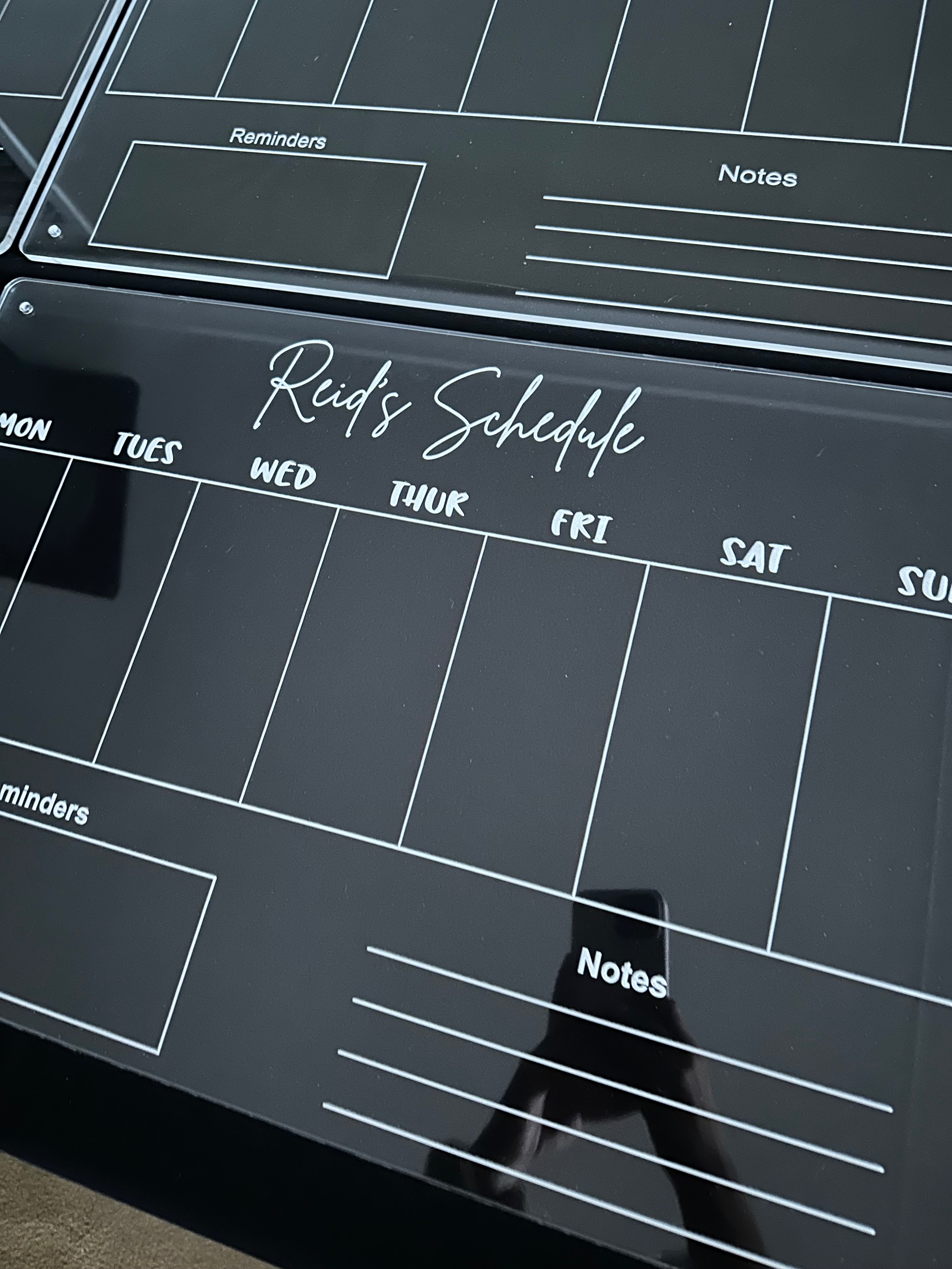Personalised Acrylic Weekly Planner