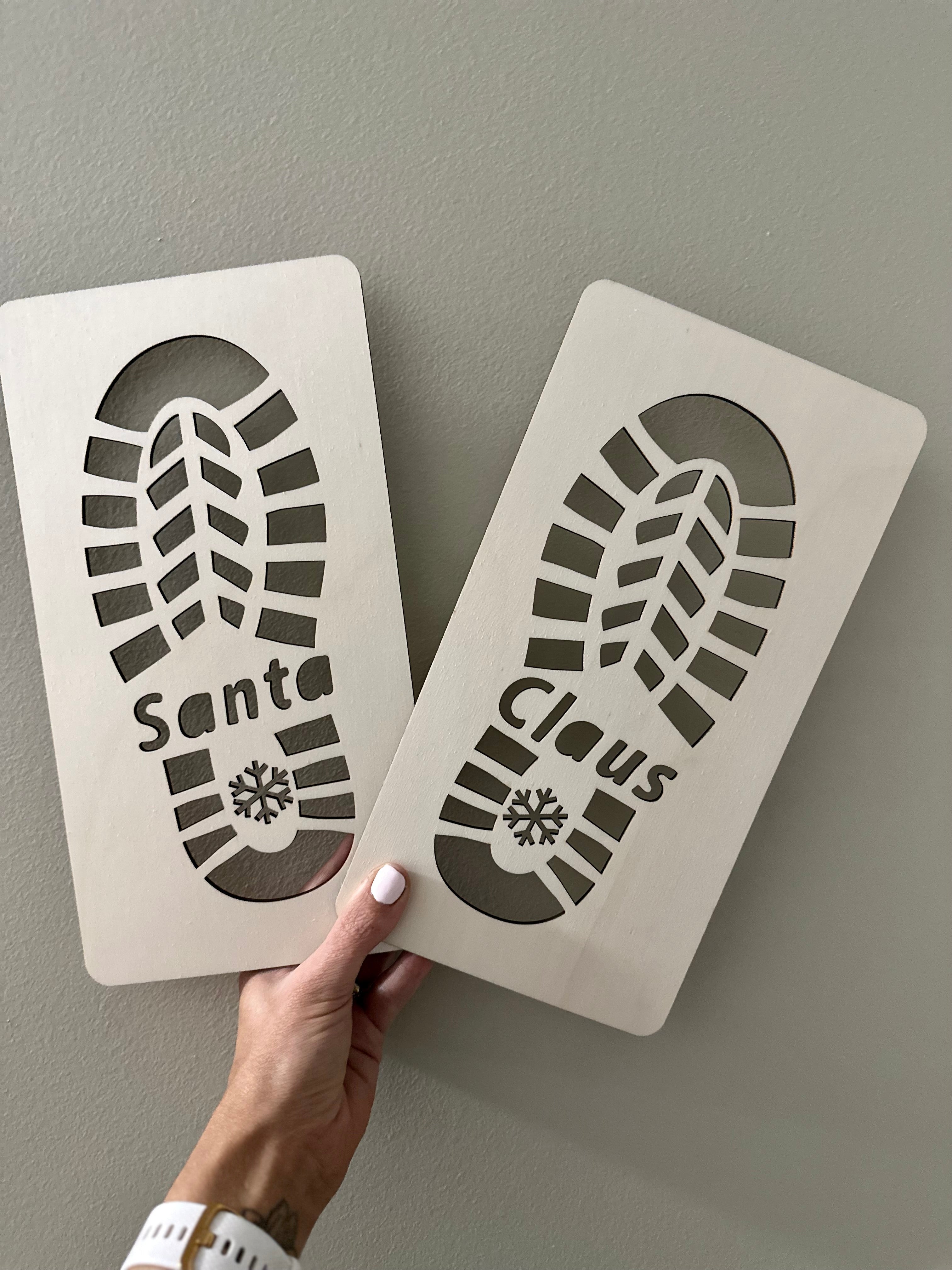 Santa Foot Prints Stencil