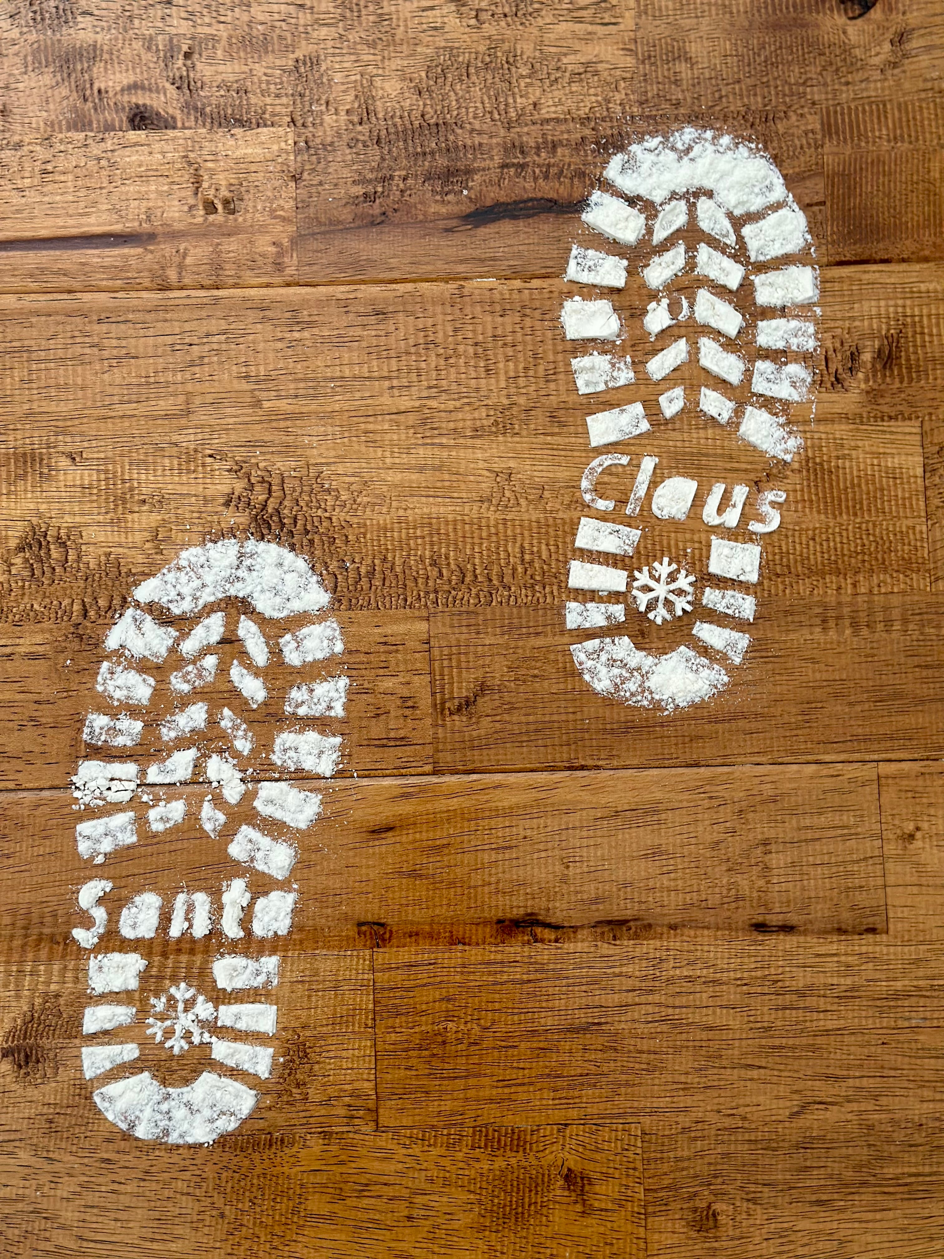 Santa Foot Prints Stencil